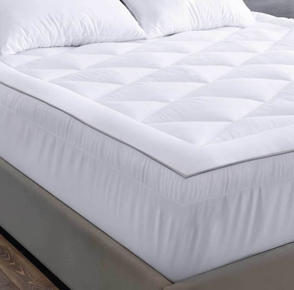 ACRALI HOME Thick Mattress Topper Double Bed (4 Inch/10 cm) Extra Deep Hotel Quality Breathable Bed Topper Quilted Luxury Comfort with Elasticated Straps — view 8