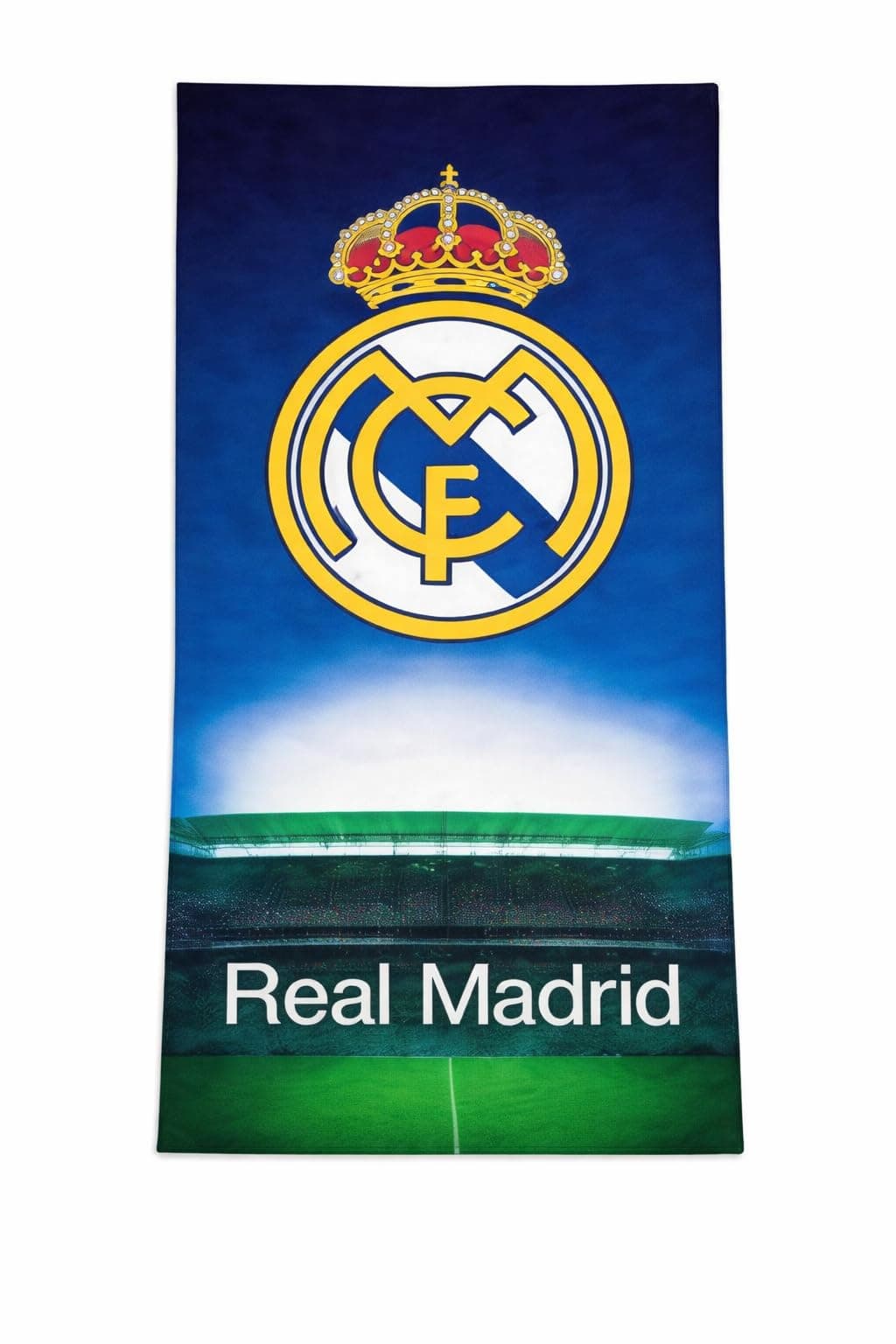 Real Madrid Toalla Playa Oficial 70x140 cm – 100% Microfibra, Secado Rápido, Ligera y Compacta – Toalla Piscina, Viaje y Deporte – Diseño Original Club Fútbol (Logo Club) — view 3
