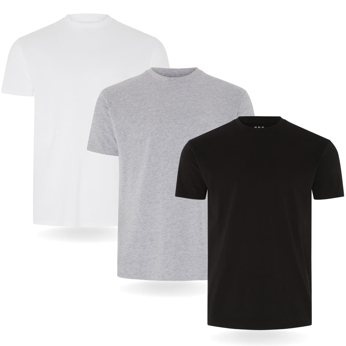 FM London 3/5-Pack Mens T Shirt - Premium Weight T-Shirts for Men with Lightly Fitted Design - Super Soft - Made with 100% Cotton - Stretch Fit for Any Occasion - Durable Comfort Fit — view 6