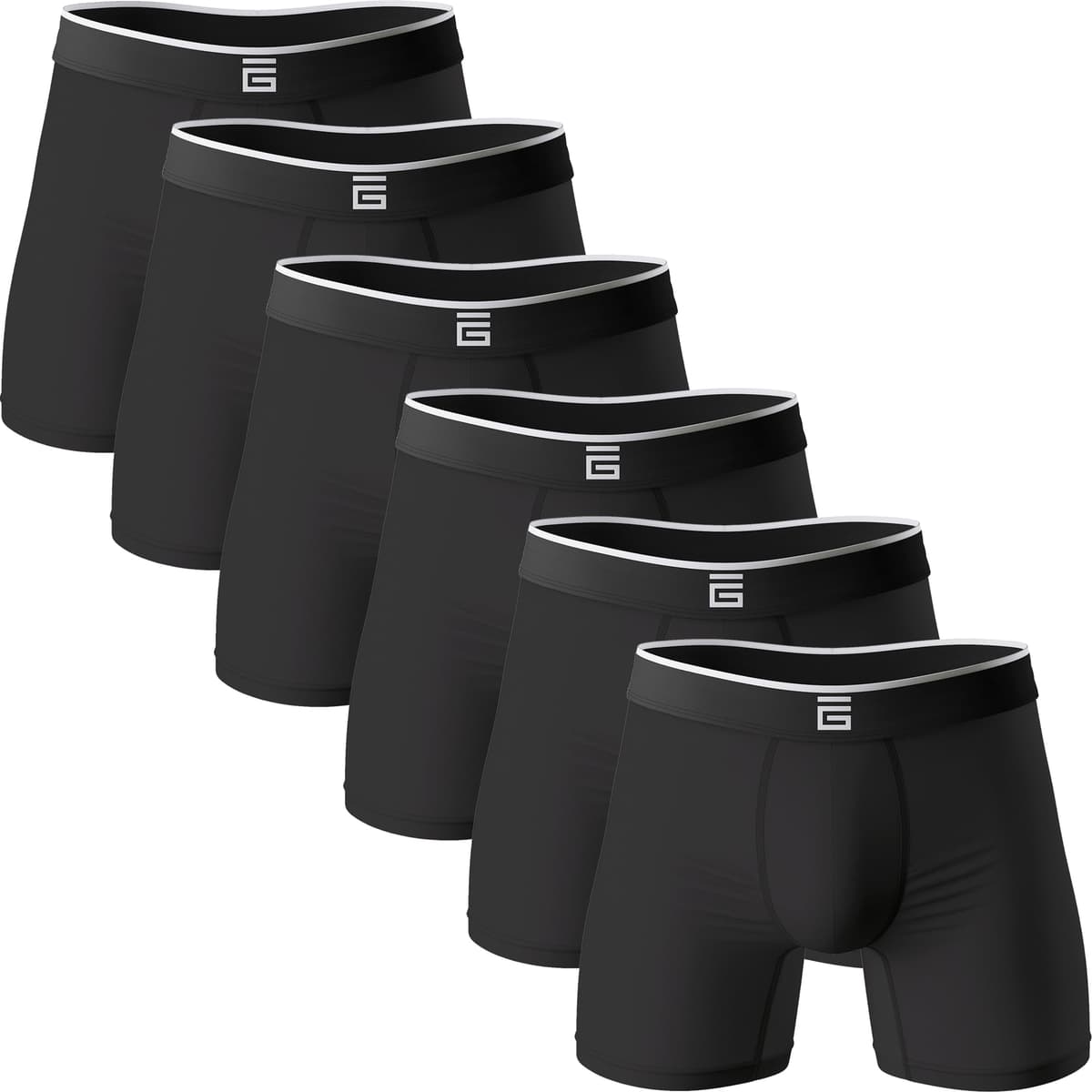 Giovici Mens Boxers Bamboo Anti Chafing Soft Comfortable Boxer Briefs Longer Leg - Boxer Shorts Multipack - Moisture Wicking Technology — view 13