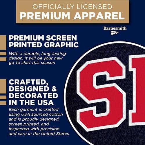Barnesmith Southern Methodist University SMU Mustangs Short Sleeve Adult Unisex T-Shirt, Classic, Navy, Medium — view 3