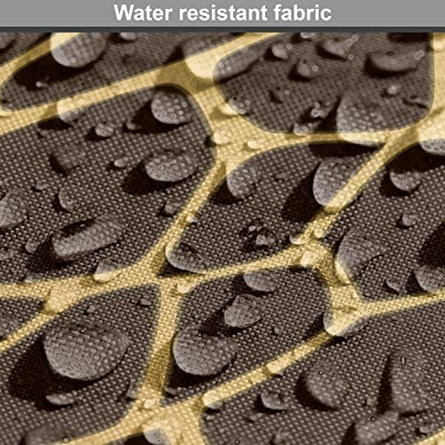 Ambesonne Giraffe Fabric by The Yard, Abstract Animal Skin Modernized Prehistoric Motifs Design Illustration, Decorative Fabric for Upholstery and Home Accents, 3 Yards, Dark Brown — view 5