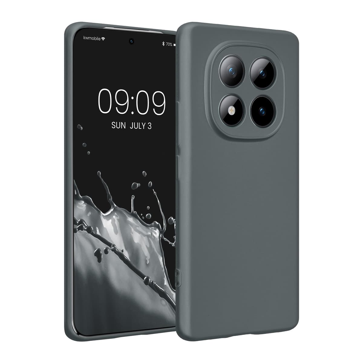 kwmobile Carcasa Compatible con Xiaomi Redmi Note 14 Pro 5G / Poco X7 Funda - Funda Ultrafina de TPU con Bordes elevados - Lavanda Metalizado — view 248