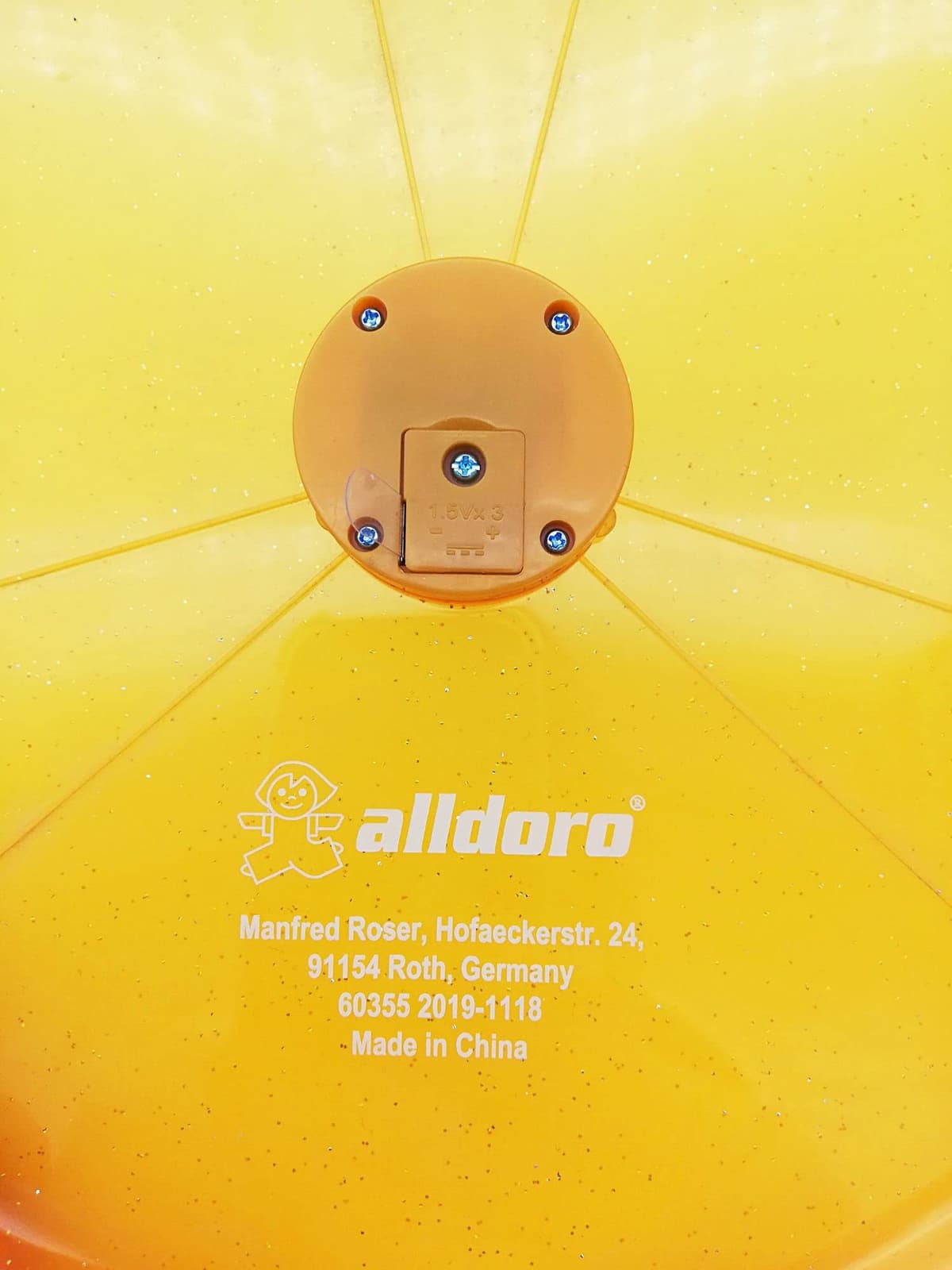 alldoro Sky Light, diámetro Aprox. Disco Frisbean de 27 cm con 3 LED para Playa, jardín y Exterior, Juego de Lanzamiento para niños a Partir de 4 años y Adultos, Color Naranja, (63019) — view 3
