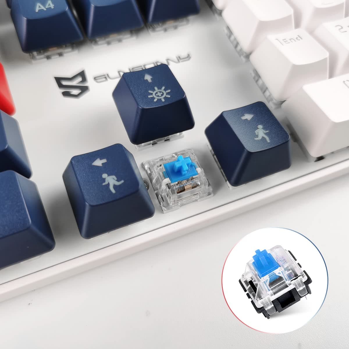 Qisan Mechanical Gaming Keyboard Wired Blue Led Backlit Keyboard Blue Switch Full Size 104 Keys US Layout | Computer Mechanical Keyboards — view 3