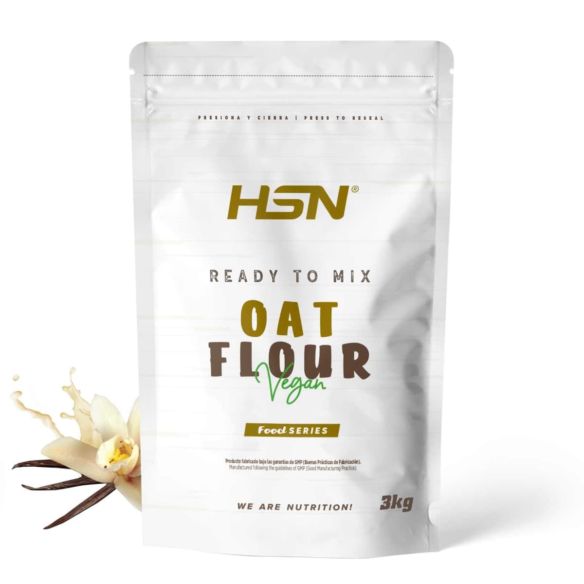 HSN Harina de Avena de Sabores Instantánea en Polvo | Sin Sabor 3Kg = 60 Tomas por Envase | Sin Azúcares Añadidos | Ideal Tortitas de Avena, Batidos de Proteínas | No-GMO, Vegano — view 13