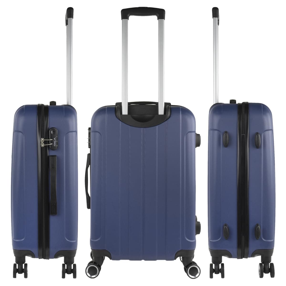 ITACA - Maleta Mediana con 4 Ruedas Giratorias para Viajes Largos Tipo Trolley Ideal como Maletas de Viaje Grandes 23 Kilos y Maleta Viaje Mediana Resistentes, Azul Vaquero — view 3