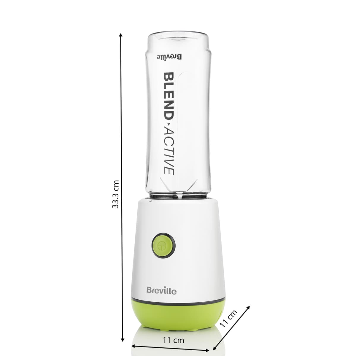 Breville Blend Active Personal Blender & Smoothie Maker | 350W | 2 Portable Blend Active Bottles (600ml) | Leak Proof Lids | White & Green [VBL246] — view 7