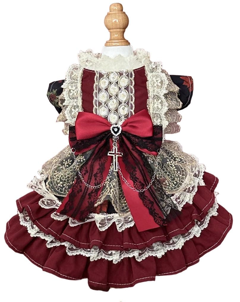 MaruPet Fashion Sweet Puppy Dog Chiffon Princess Dress for EXTRAL Small and Small Dog Pink S — view 41