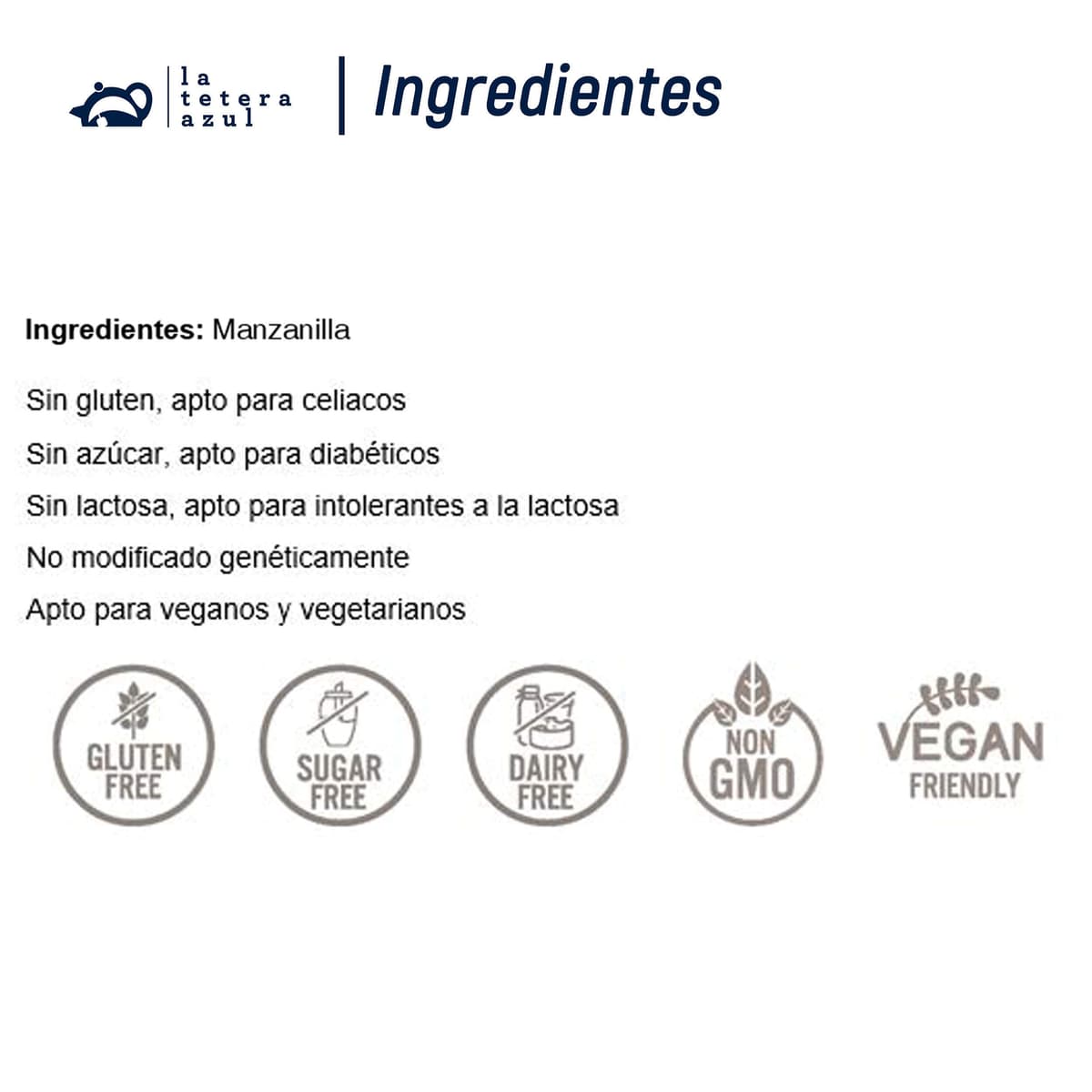 LA TETERA AZUL Infusión De Manzanilla Premium, Pura, Limpia, Sin Hojas Ni Tallos. 60 Pirámides. Infusión Digestiva Y Alivio Gases. Bolsa De 60 Pirámides. — view 5