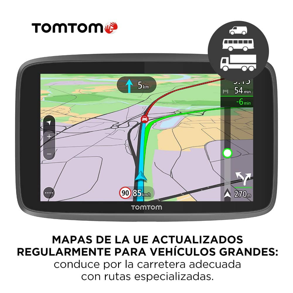 TomTom GO Professional 620, Navegación Profesional para Vehículos Grandes, TomTom Traffic a Través de Smartphone, 6 pulgadas, Negro/Gris — view 2