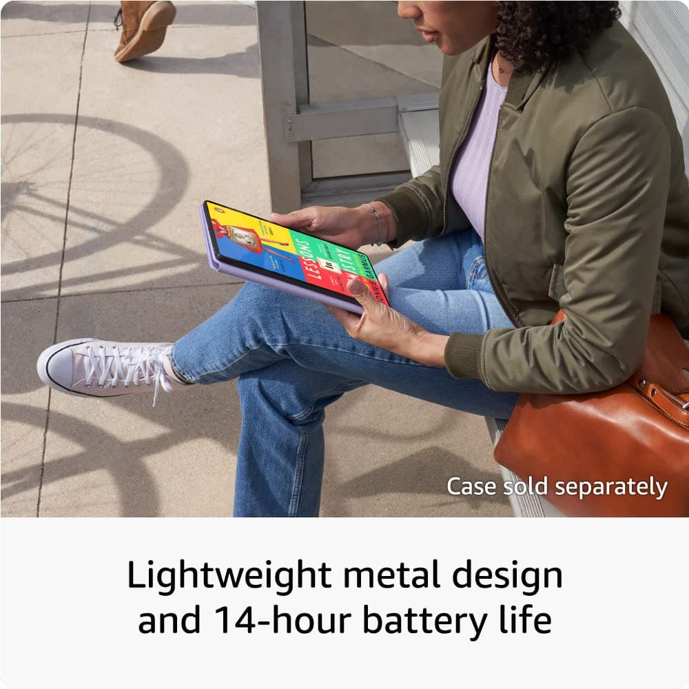 Amazon Fire Max 11 tablet (newest gen), our most powerful tablet yet, vivid 11" display, octa-core processor, 4 GB RAM, 14-hr battery life, 128 GB, Grey, with Ads — view 5