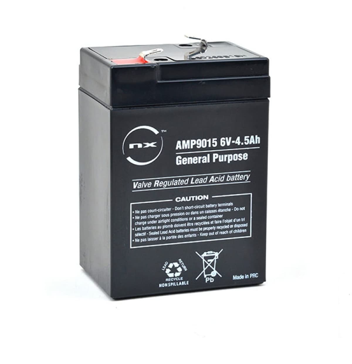 6V Rechargeable Lead Acid Battery 2.8Ah | 6 Volt General Purpose Battery for Alarms, Emergency Lighting, UPS Backup & Security Systems — view 3