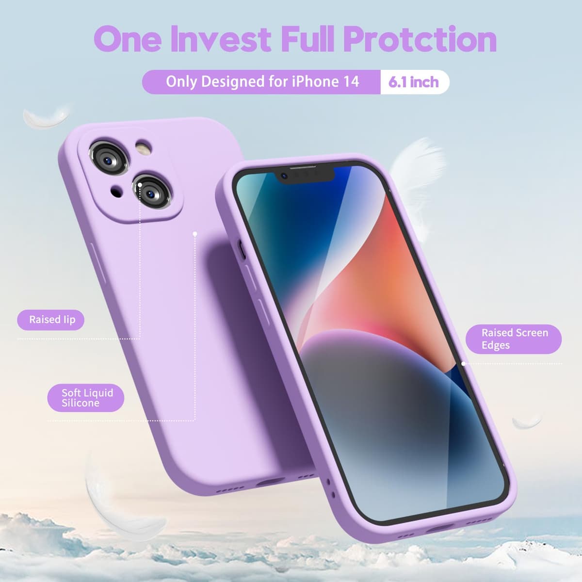 oakxco for iPhone 17 Pro Max Phone Case Liquid Silicone, Cute Thin Slim Grip Soft Rubber Gel for Women Men, Smooth Matte TPU Plain Solid Color Girly Simple Case with Camera Cover, Light Pink — view 1386