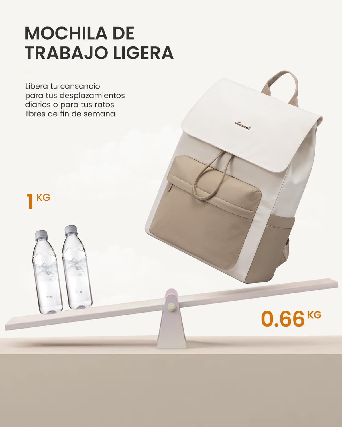 LOVEVOOK Mochila Portatil Mujer 15.6/17 Pulgadas, Mochila Mujer Impermeable Antirrobo con Puerto USB para Universidad Escolares Viaje Trabajo Negocios Profesora — view 4