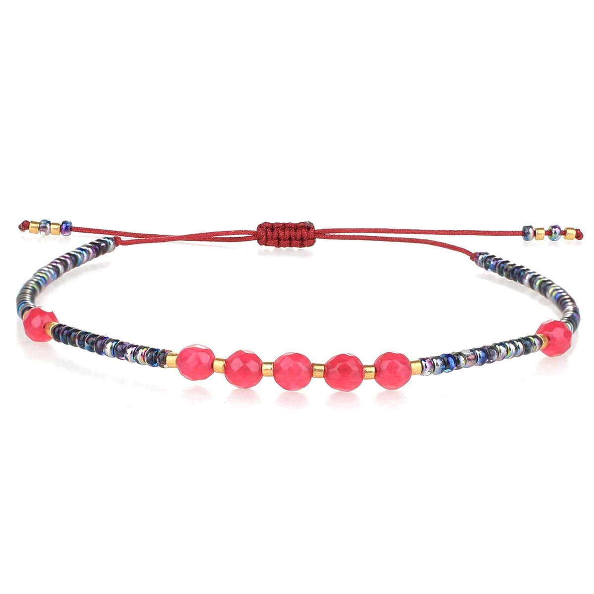 KELITCH Pulseras Amistad con Cuentas Concha Cristal Color Bohemio Pulsera Hecha A Mano Brazaletes Joyería para Mujer — view 36