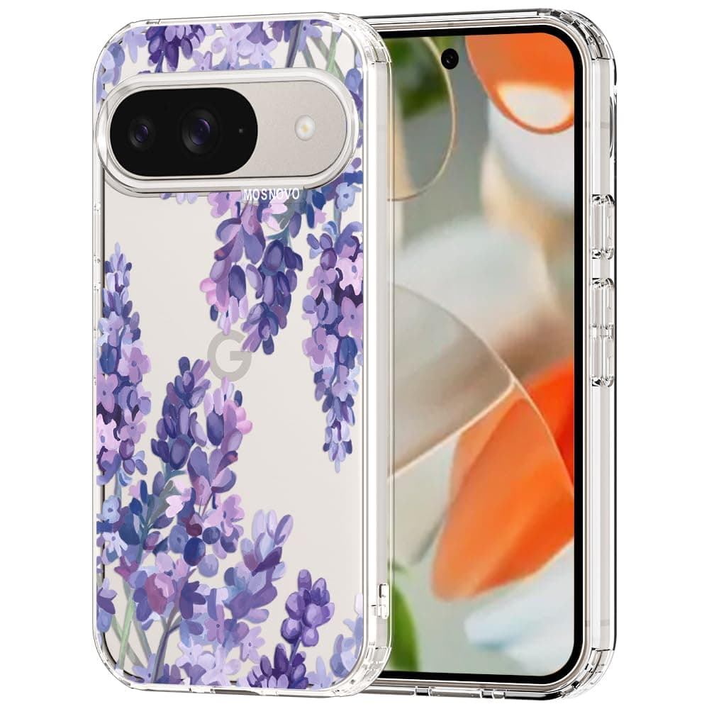 MOSNOVO Case for Google Pixel 9 & Pixel 9 Pro, [Buffertech 6.6ft Military-Grade Drop Protection] [Anti Peel Off Tech] Clear TPU Bumper Phone Case Cover Design - Eucalyptus — view 73