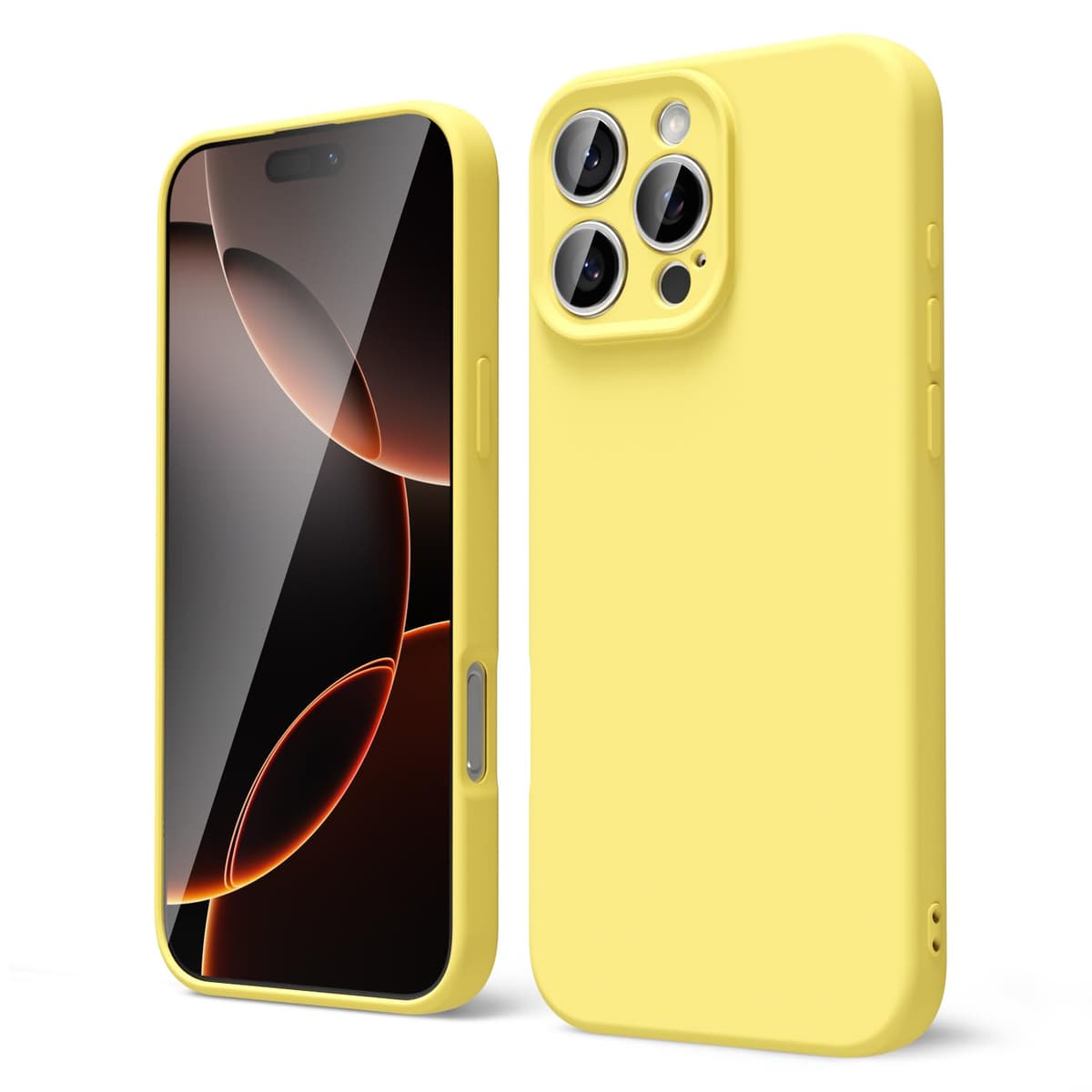 oakxco for iPhone 17 Pro Max Phone Case Liquid Silicone, Cute Thin Slim Grip Soft Rubber Gel for Women Men, Smooth Matte TPU Plain Solid Color Girly Simple Case with Camera Cover, Light Pink — view 1018