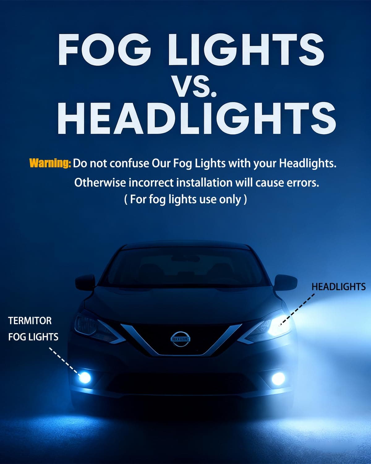 Termitor Latest H7/H7LL Bulbs, 50,000LM 900% Brightness, 6500K White Super Bright, 1:1 Halogen Size, 6500 Cool White H7 Fog Lights, No Adapter Required, Easy Install, Non-Polarity, Pack of 2 — view 11
