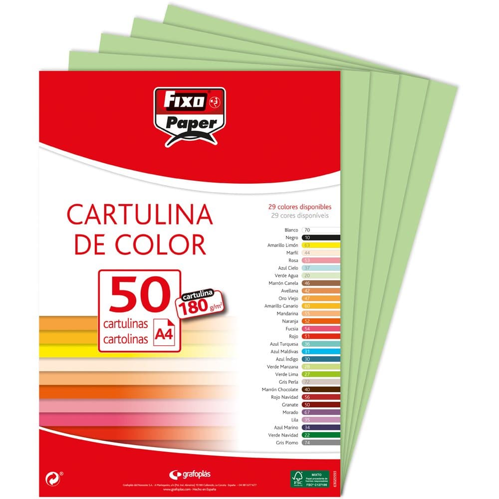 Fixo Paper 11110470 - Pack de 100 – Cartulina blanca A4, 180g — view 115