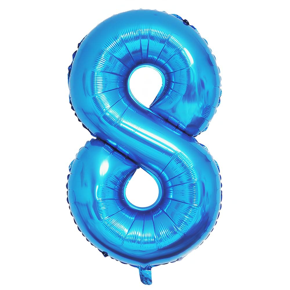 Foil Globo Número 5 Azul 40" (101cm), Inflable Helio o aire, Gigante Numeros 0-9, 10-19, 20-29, 30-100, Grande Globos Decoración para La Boda Aniversario y Cumpleaños Fiestas — view 376