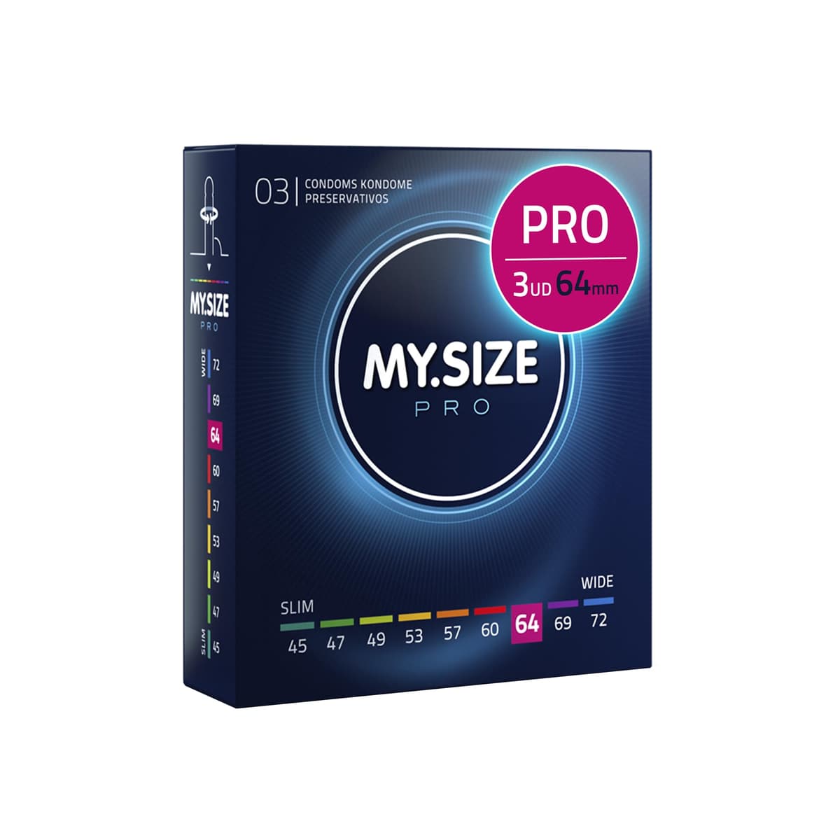 MY.SIZE PRO Condones ÉLITE, talla 5, 60 mm, XL, 10 piezas - Látex Vytex extra puro, fácil de abrir — view 44