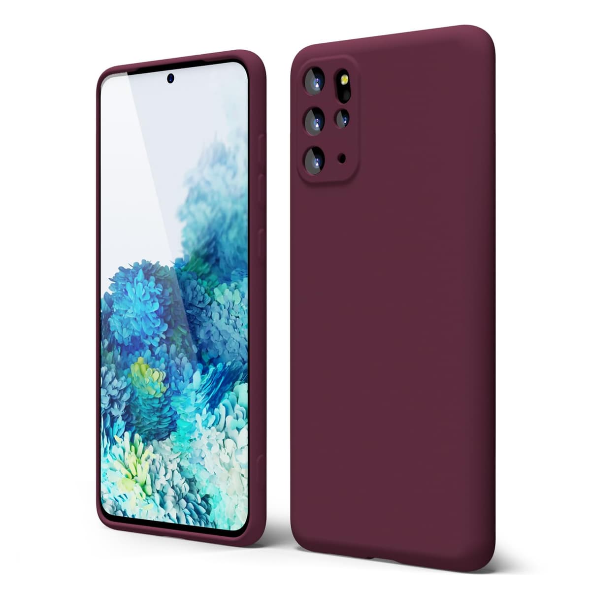 oakxco for Samsung Galaxy S23 Phone Case Liquid Silicone,Cute Thin Slim Soft Rubber TPU Plain Smooth Gel Cover for Women Girl Aesthetic Design, Matte Solid Protective & Shockproof, Burgundy Plum Wine — view 450