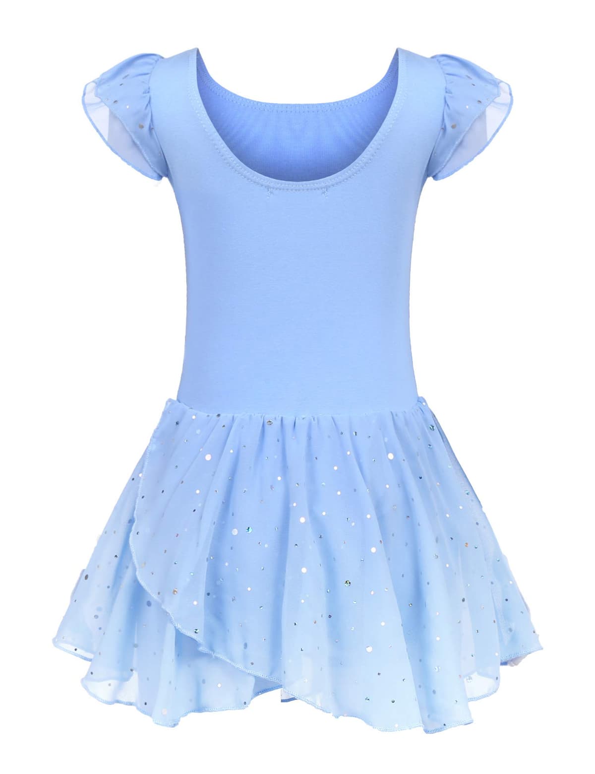 Trudge Ropa de Ballet para Niñas - Vestido Manga Corta de Algodón con Leotardo y Falda Tutú - Traje de Baile — view 16