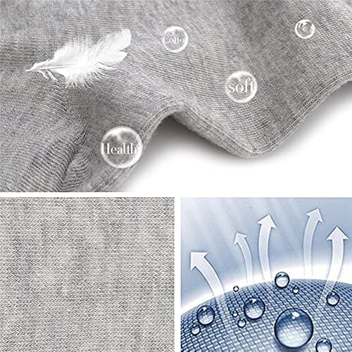 CHARMKING 8 Pairs Ankle Novelty Socks for Women Non Slip Cotton Socks No Show Socks Classic Low Cut Casual Socks (Black+White+Grey) — view 5