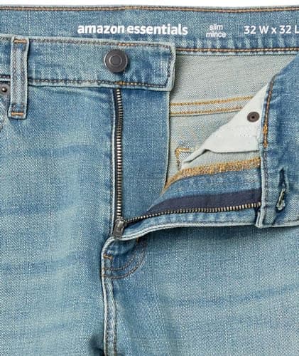 Amazon Essentials Men's Standard Slim-Fit Stretch Jean, Light Vintage, 36W x 28L — view 5