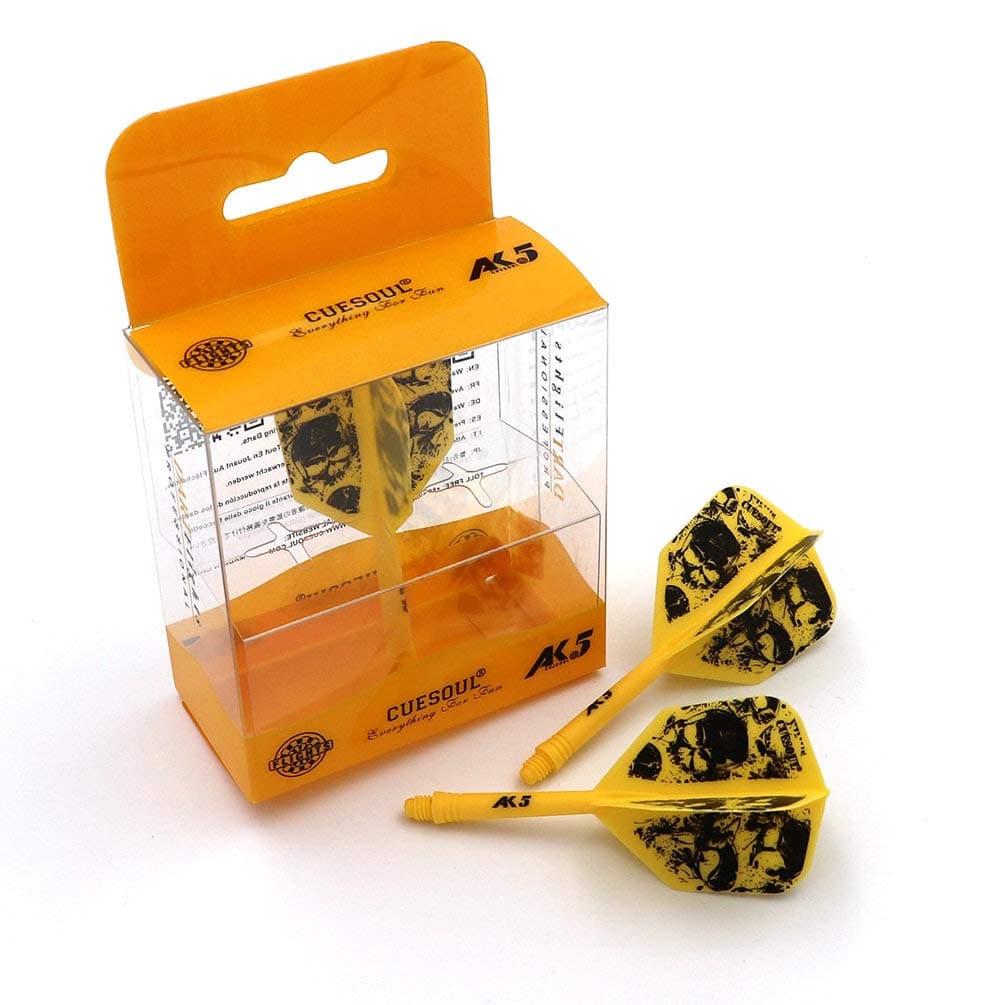 CUESOUL Rost Eje de dardo Integrado y Plumas estándar/lágrima de Pera/Forma Delgada con patrón Atractivo, Juego de 3 Piezas — view 5