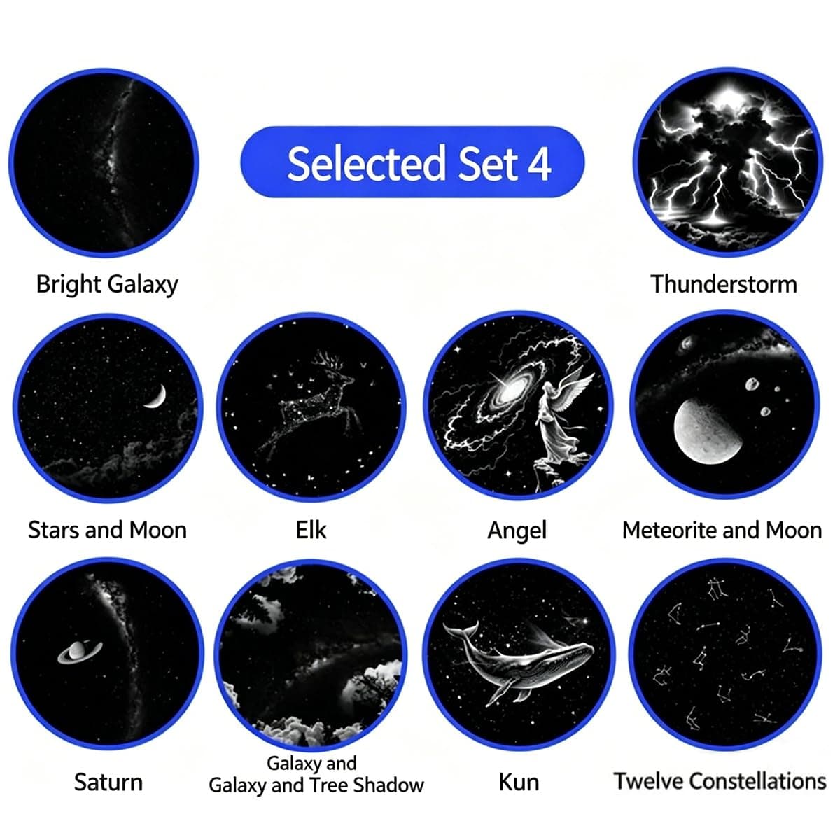 Genérico 2-in-1 Galaxy Projector Night Light, Mini Galaxy Projector, USB Portable Starry Sky, Adjustable Brightness 360° Rotating Design and LED Mini Night Light for Car,Room Decor (3) — view 2