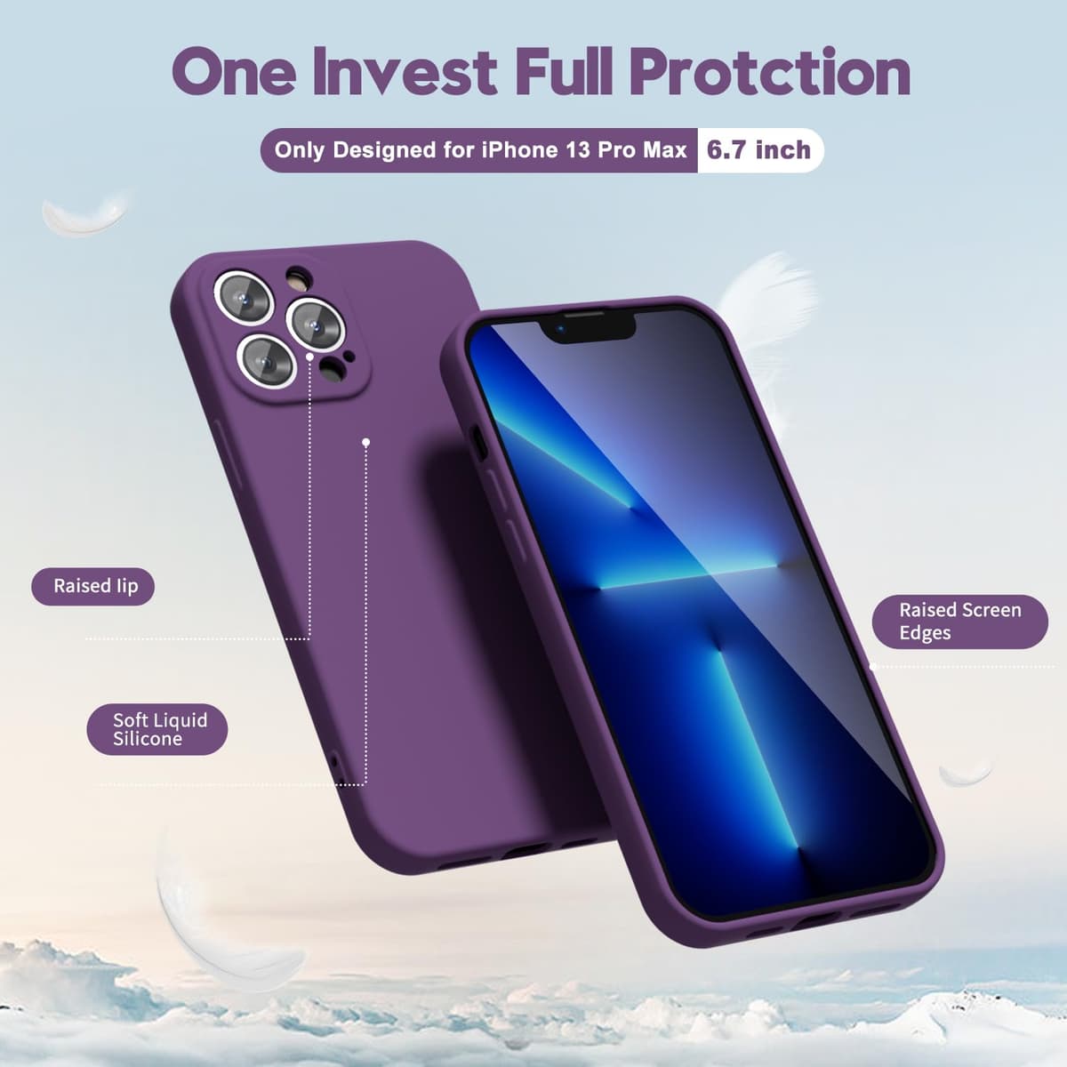 oakxco for iPhone 17 Pro Max Phone Case Liquid Silicone, Cute Thin Slim Grip Soft Rubber Gel for Women Men, Smooth Matte TPU Plain Solid Color Girly Simple Case with Camera Cover, Light Pink — view 577