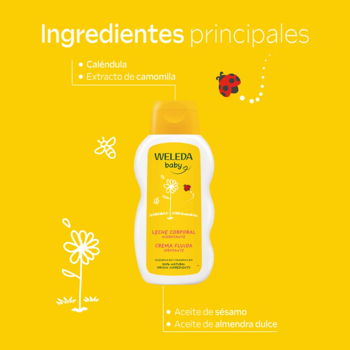 Weleda - Leche Corporal de Caléndula para Bebé, Hidrata, Nutre, Calma y Protege, Apto para Pieles Sensibles - 200 ml — view 3
