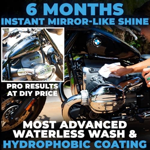 Flowgenix™ Waterless Car Wash Spray - Grand Finale - Motorcycle Cleaner & Car Wax Polish (8 oz) - Ceramic Coating - Incl. 2 Microfiber Towels - Quick Detailer Spray to Make Your Vehicle Shine — view 4
