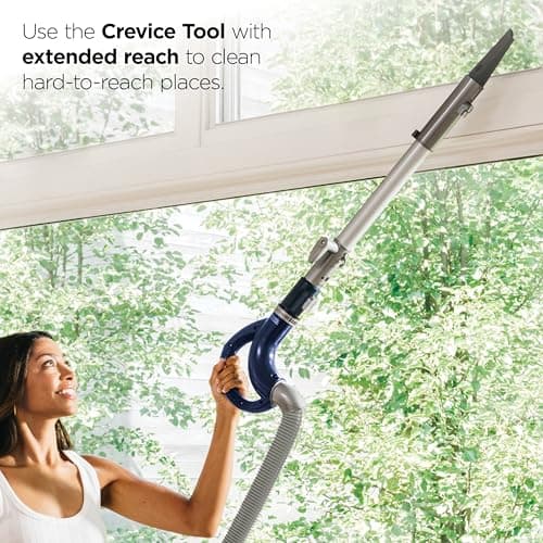 Shark NV360 Navigator Lift-Away Deluxe Upright Vacuum with Large Dust Cup Capacity, HEPA Filter, Swivel Steering, Upholstery Tool & Crevice Tool, Blue — view 2