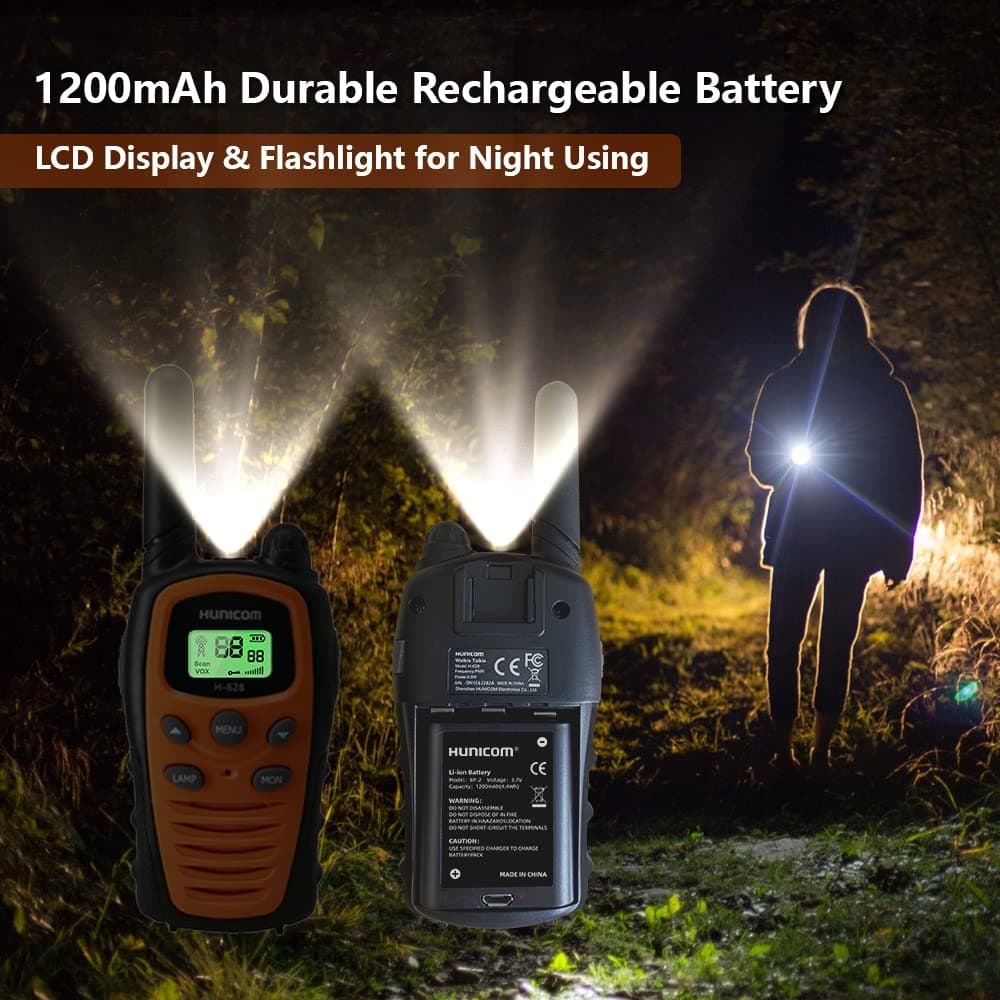 Walkie Talkies Rechargeable for Adults, Long Range PMR Two Way Radios Walky Talky with Flashlight VOX 1200 mAh Battery — view 2