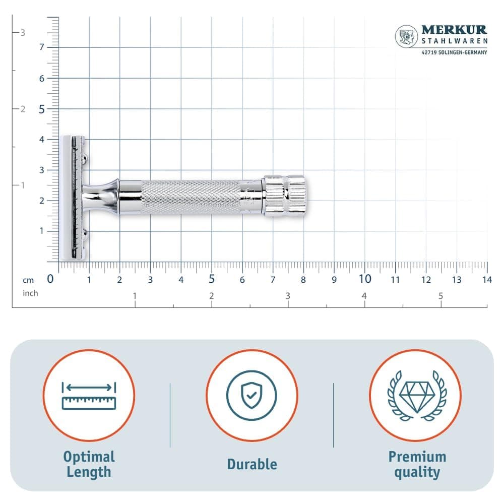 Merkur & Dovo HD 34C Safety Razor Chrome 8cm — view 8