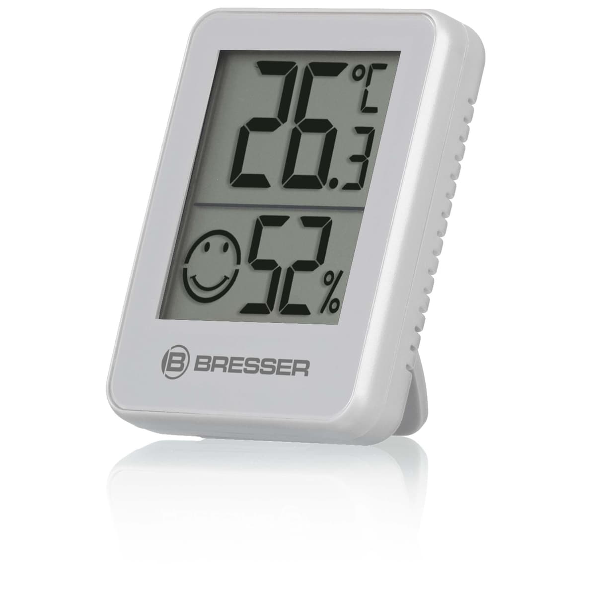 Bresser Termómetro higrómetro Temeo Hygro Indicator, juego de 3 unidades para instalación o montaje en pared con indicador de temperatura ambiente, blanco, 4,5 x 1,6 x 5,8 cm, blanco, pantalla 4,98 cm — view 5
