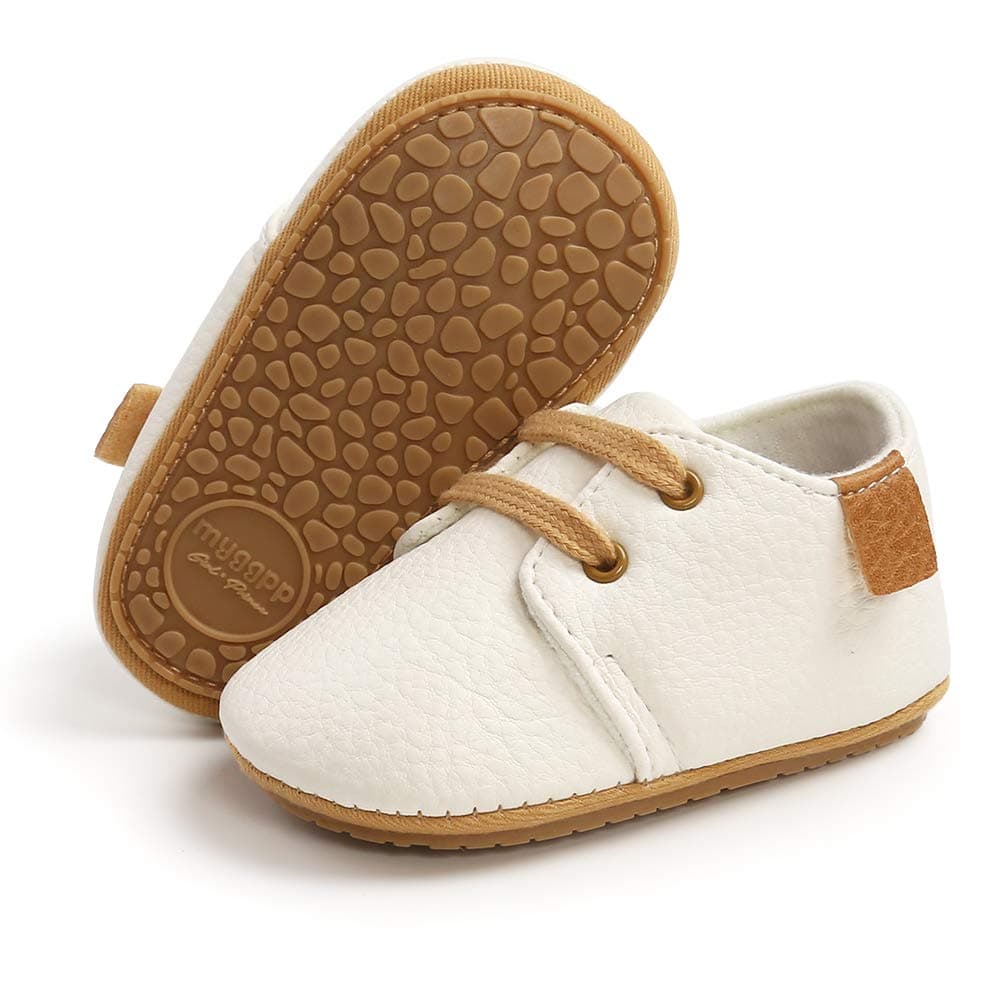 RVROVIC Baby Boys Girls Sneakers Anti-Slip Oxford Loafer Flats Infant Toddler PU Leather Soft Sole Baby Shoes — view 30