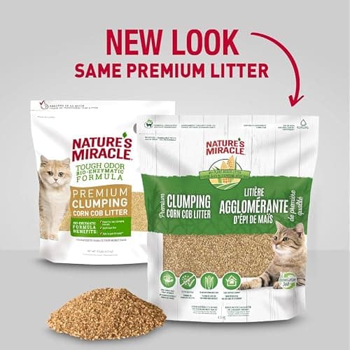 Nature’s Miracle Premium Clumping Corn Cob Litter, 10 Pounds, Made with Real Corn Cob for Fast-Clumping Litter for Multi-Cat Households — view 2
