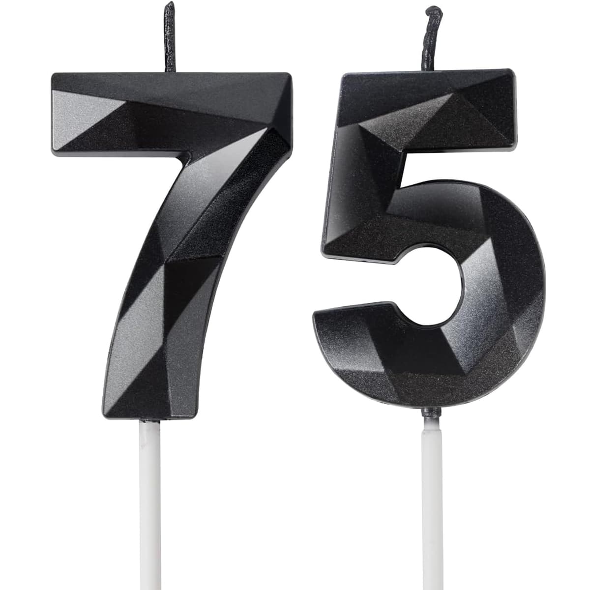 Yiran 50th Birthday Candles, Gold Number 50 Happy Birthday Candles, Cake Topper Decorations for Birthday Party, Wedding Anniversary Celebration Supply — view 145