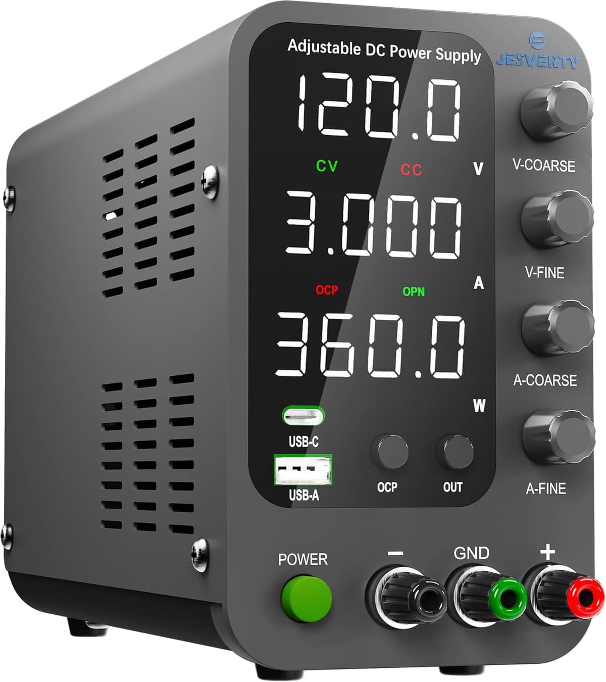 Fuente de Alimentación Regulable 60V 5A DC Fuentes de Alimentación de Laboratorio Fuente de Alimentacion de Banco Ajustable Pantalla LED de 4 Dígitos Jesverty SPS-6005N — view 16