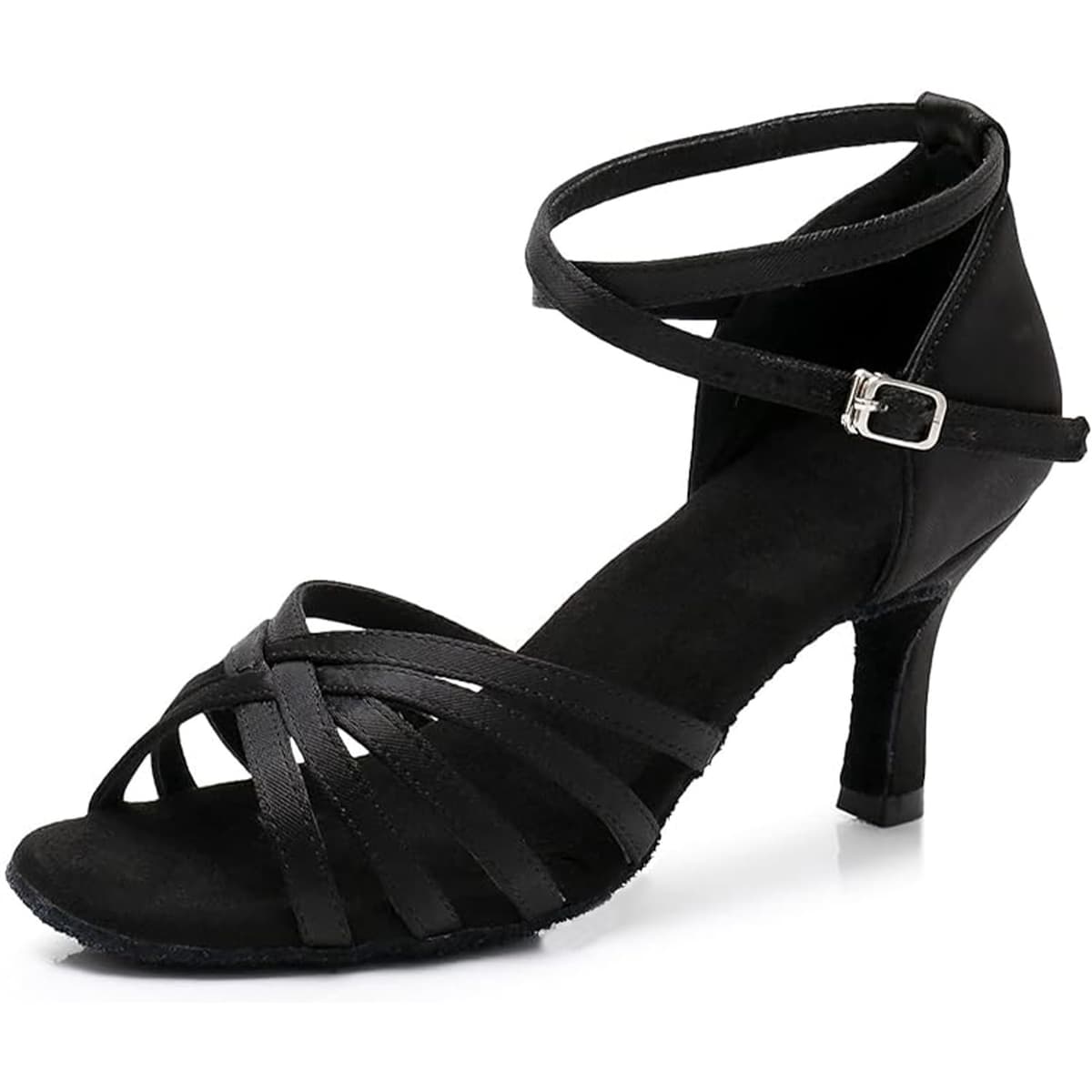 Rosefinch Zapatos de Danza Latina para Mujer Negro Profesional Zapatos de Baile de salón de Fiesta de Salsa de Baile práctica de Rendimiento Zapatos tamaño — view 22