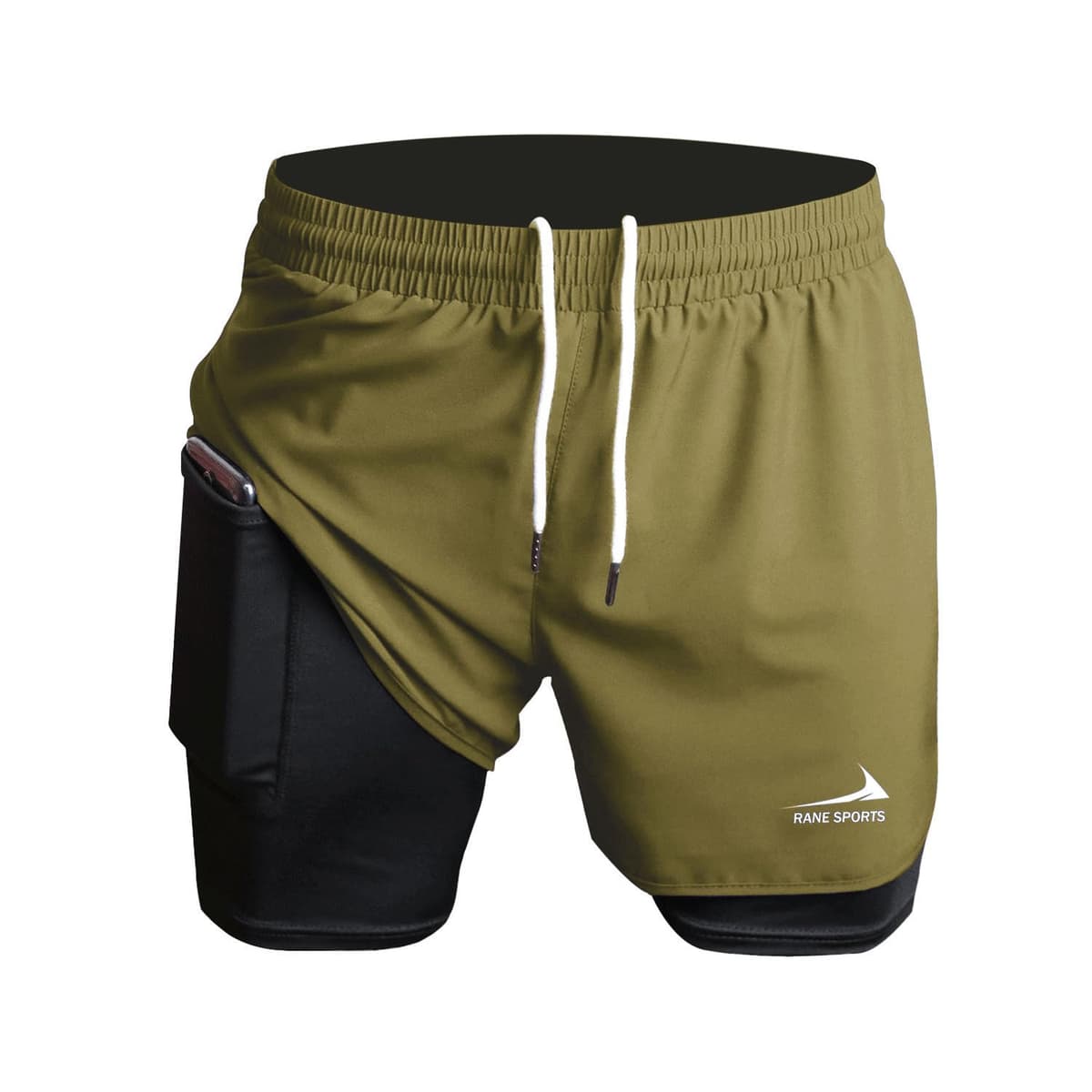 Rane Sports Men's 2 in 1 Running Shorts Ideal for Gym, Athletics, Outdoor Training — view 18