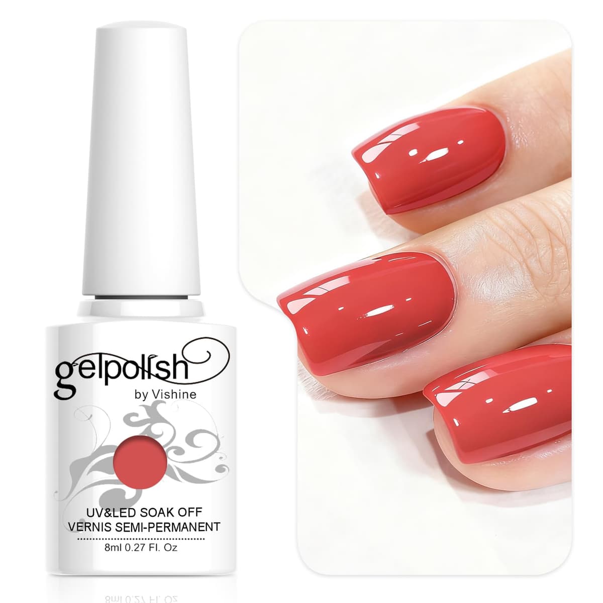 Vishine 15ml Semipermanente Esmalte de uñas en gel Soak-off UV LED Manicure Barniz Geles DIY Salon Neon Pink # 2039 — view 11