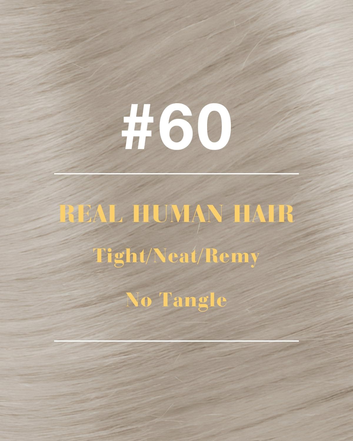 Hetto Nano Hair Extensions Real Human Hair Blonde 18 Inch - Invisible Nano Rings Hair Extension, Platinum Blonde Nano Beads Remy Hair Straight Fashion Styling for Party 50 strands 50 g #60 — view 3