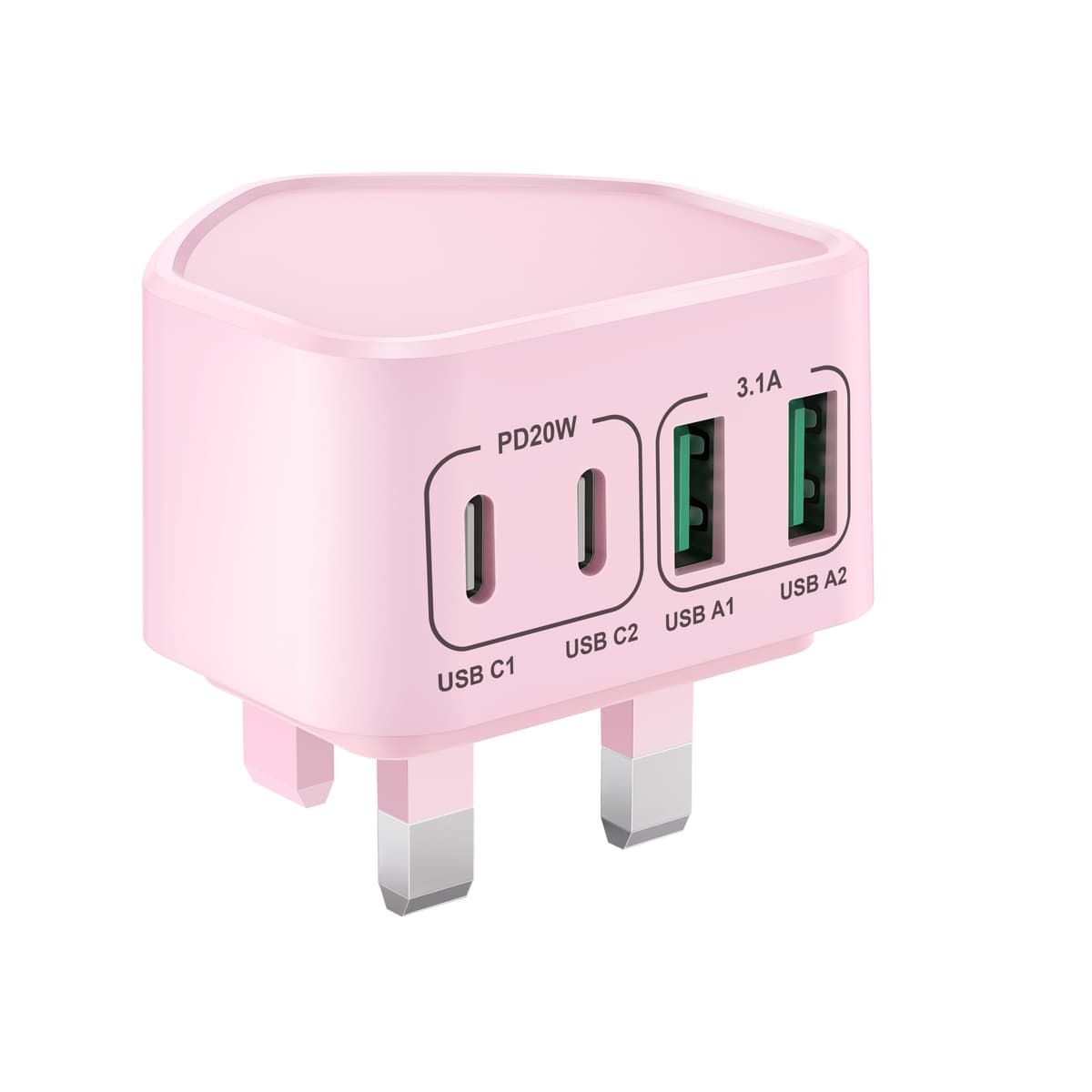 40W USB C Plug Fast Charge, UK 4-Port Multi USB Charger Plug Fast Charging Head for iPhone 16 15 14 13 12 11 Pro Max SE XS XR Plus, iPad, Samsung Galaxy,Dual Port USBC Power Adaptor Type C Wall Head — view 17