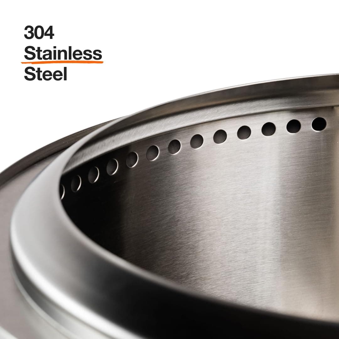 Solo Stove Ranger 2.0 with Stand, Smokeless Fire Pit | Fire Pits for Garden Wood Burning Fireplaces with Removable Ash Pan, Portable Outdoor Firepit - Stainless Steel 38 x 41,5 cm, 7,3 kg — view 4