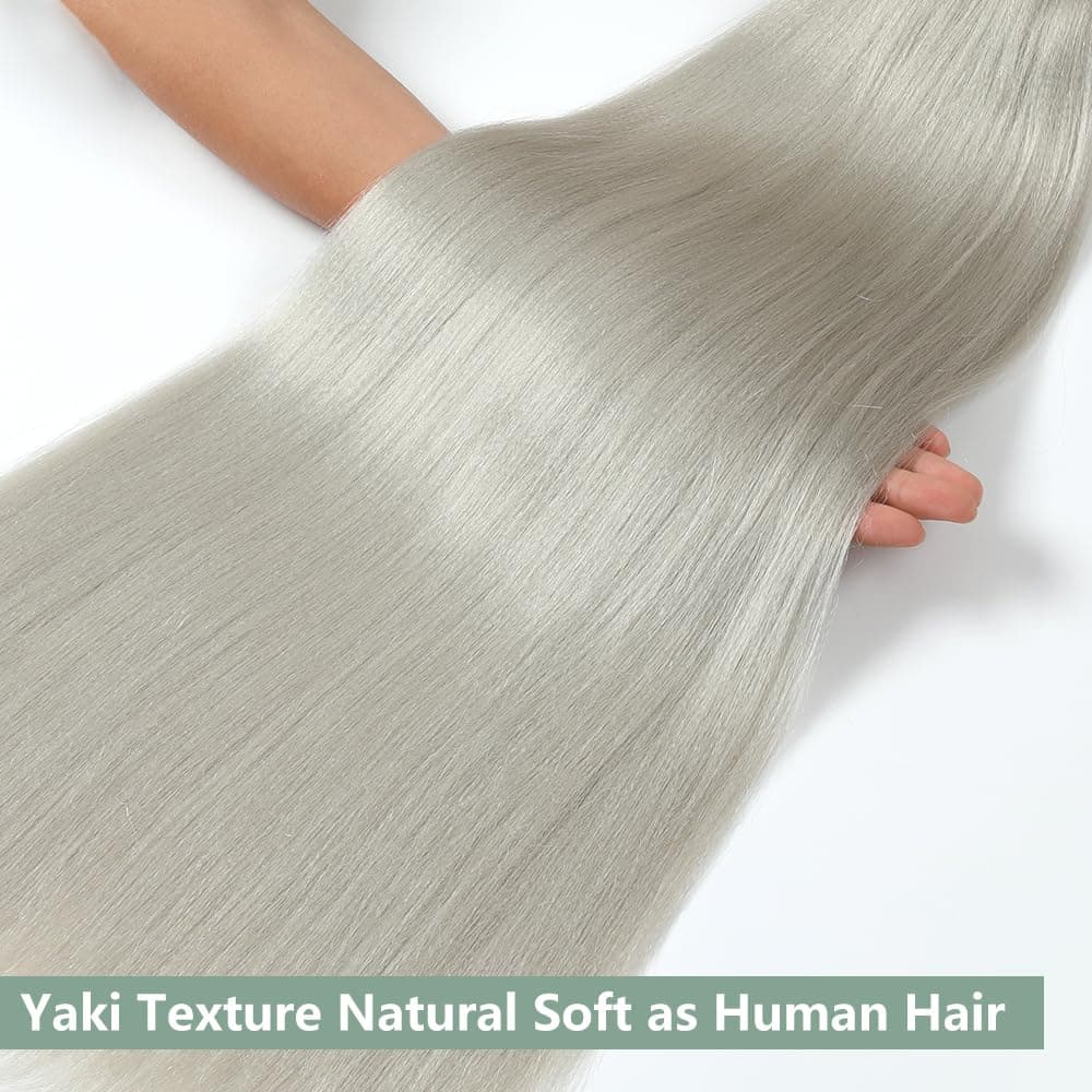 YDDM Capelli Per Treccine Africane Morado Extension Treccine Texture Yaki Easy Install per Principianti 32 Pollici 3 Pezzi Capelli Leggeri e Naturali per Box Braids, Twist e Crochet — view 92